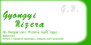 gyongyi mizera business card